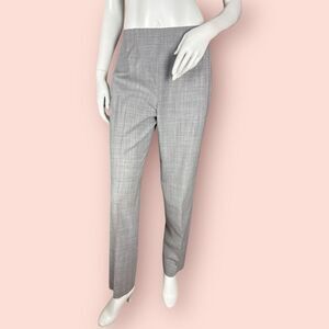 PIAZZA SEMPIONE Marion Straight Leg Trousers in Grey Plaid | Size US6 / IT42
